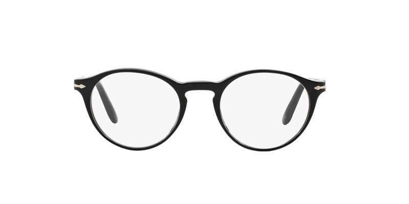 Persol Unisex PO3092V Round Prescription Eyewear Frames BlackDemo Lens 50 mm - Image 2