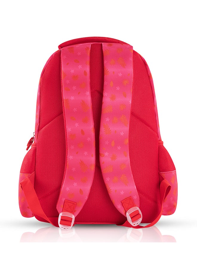 Eazy Kids 17 Inch Set Of 5 School Bag With Bento Box Stainless Steel Water Bottle 640ml, Lunch Bag And Pencil Case - Tropical Pink  - Image 4