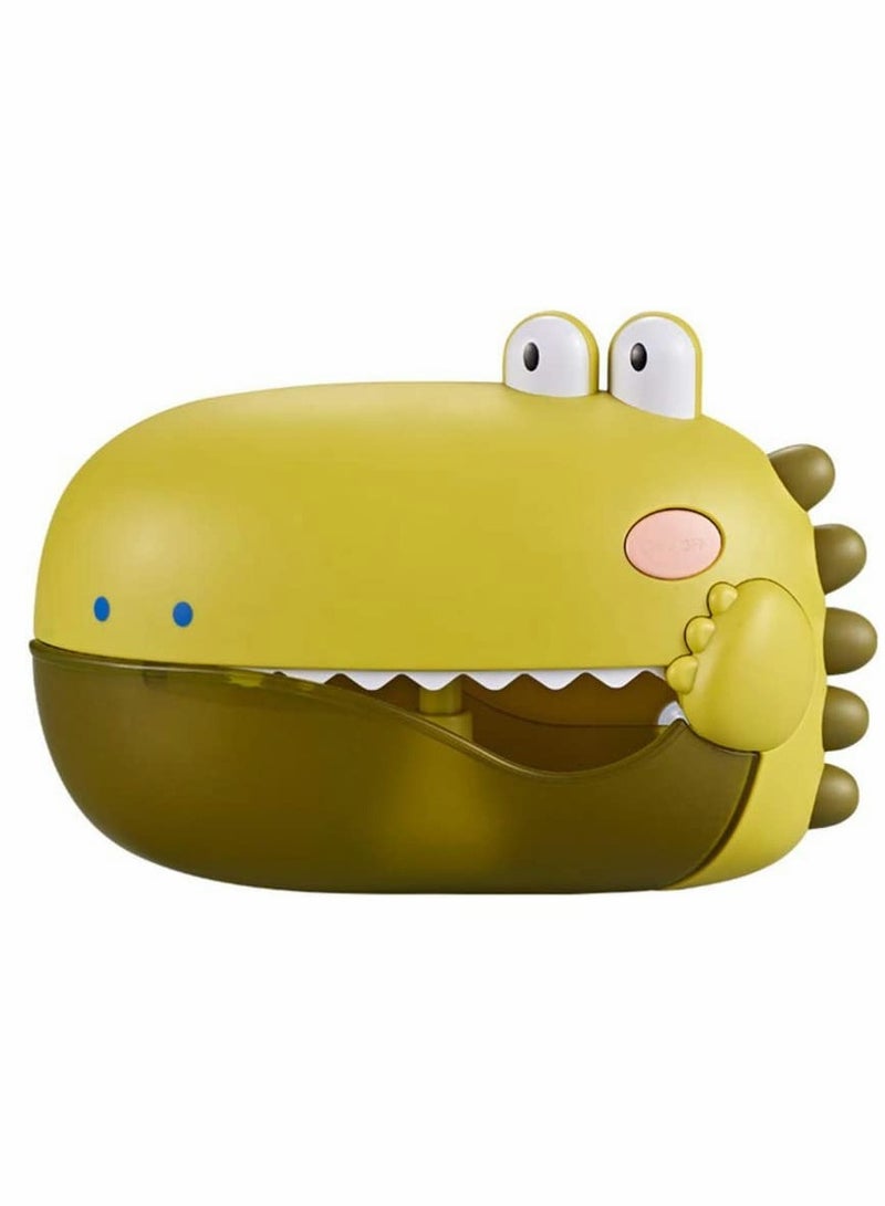 Excefore Bubble Bath Toy Bath Toys Automatically Spit Bubbles Baby Bath Toys Baby Bubble Machine for Tub and Plays 12 Childrens Songs Dinosaur Bathtub Toys Bubble Maker, Green - Image 1