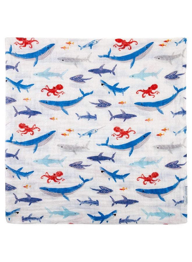 Stephen Joseph Muslin Lovie with Teether, Shark - Image 3