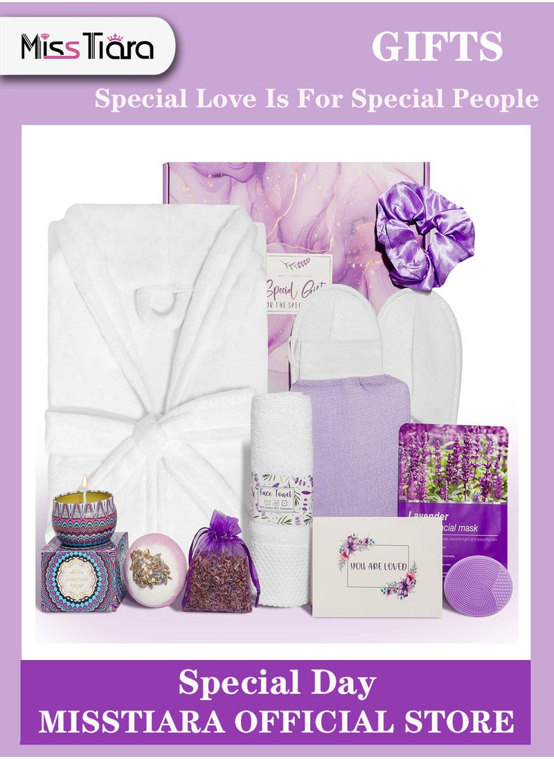 MissTiara Gift Baskets for Women - Birthday Gift Box Set Contains 12 Items Inspirational Gifts, Relaxing Spa Treatment Packages for Women Friendship, Female Friend Gift Sets  - Image 1