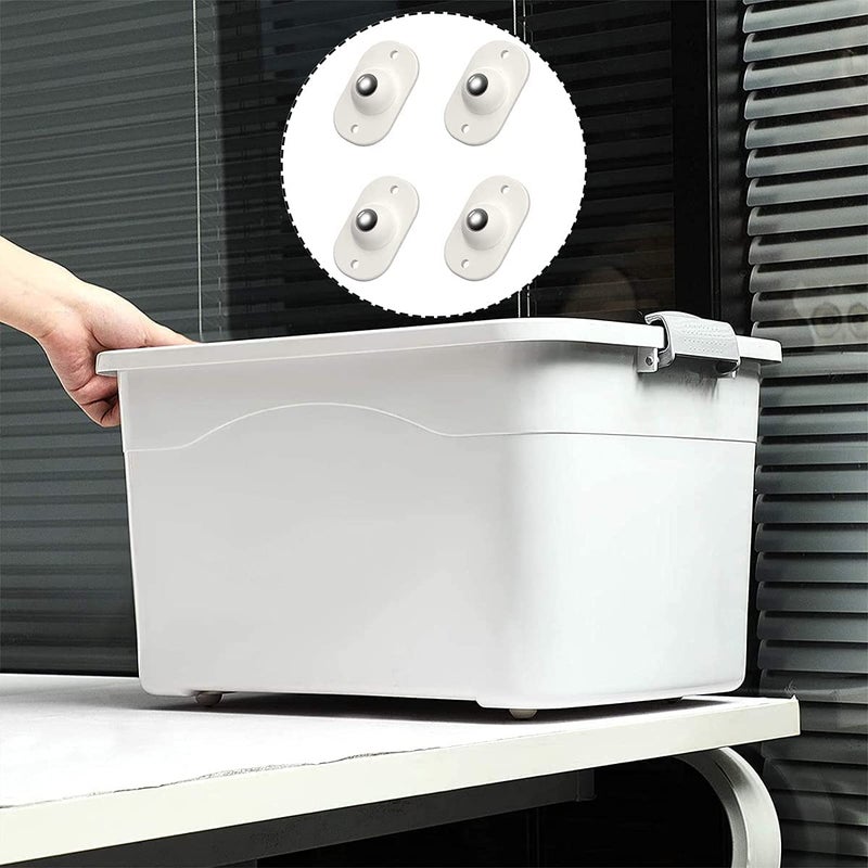 NAIDEV 16 PCs SelfAdhesive Roller Ball Transfer Bearing Ball Transfer Unit Universal Rotation Ball Casters for Bottom Storage Rack Trash Can Bed Storage Box 16 - Image 2