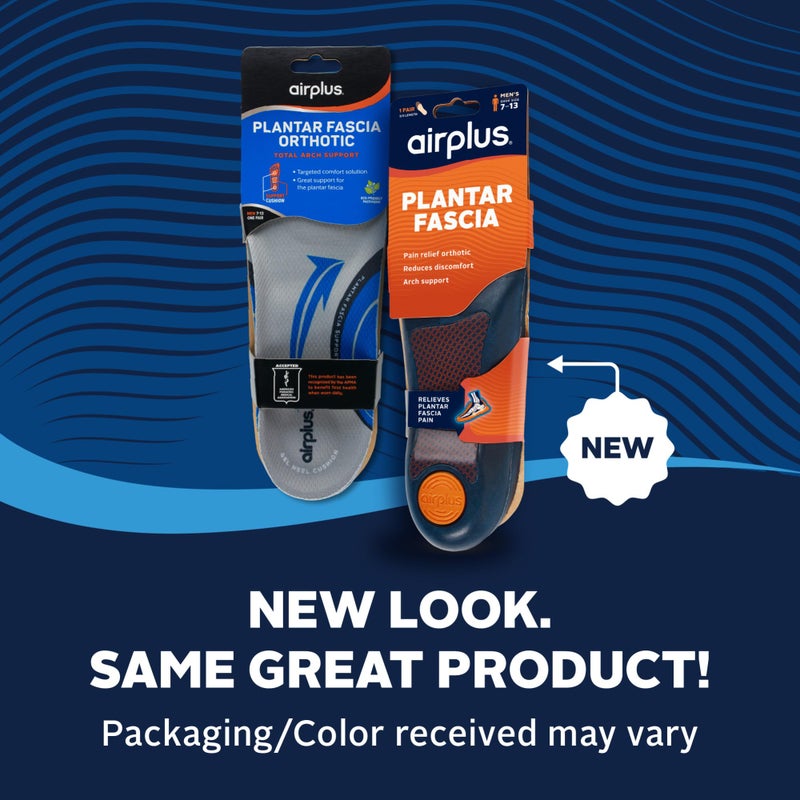 Airplus Plantar Fascia Orthotic 3/4 Length Shoe Insole (FSA&HSA Eligible)-Foam Shell & Gel Heel - Deep Heel Cup, Full-Foot Arch Support-Soft Cushioning & Stability -Fits Most Shoes & Boots-Unisex - Image 2