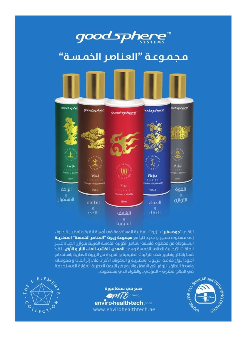 غودسفير مجموعة العناصر الخمسة - جودسفير الزيت العطري - الخشب، النار، الماء، المعدن و الأرض - 5 عبوات - 30 ملل - Image 4