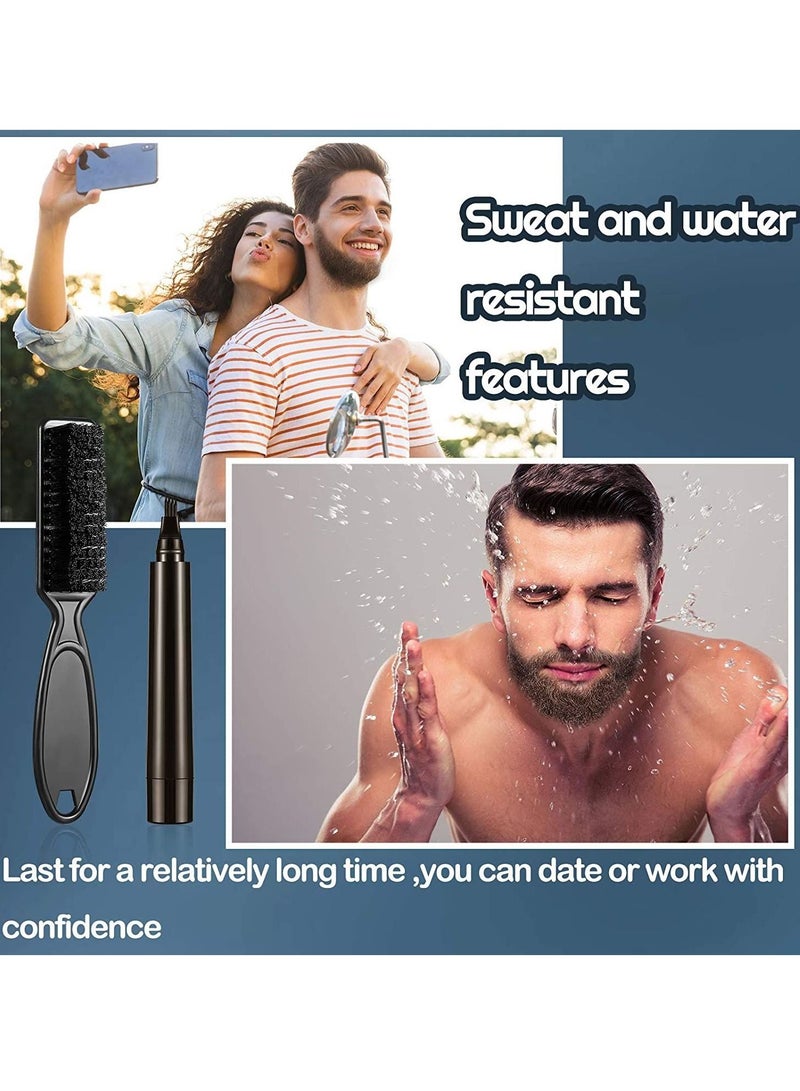 Beard Pen Beard Filling Pen Beard Pen Travel Outing Easy to Carry Dark Brown - Image 2