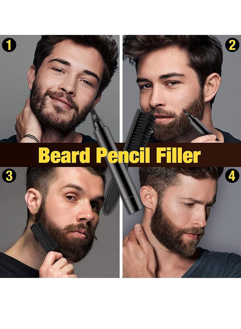 Beard Pen Beard Filling Pen Beard Pen Travel Outing Easy to Carry Dark Brown - Image 4