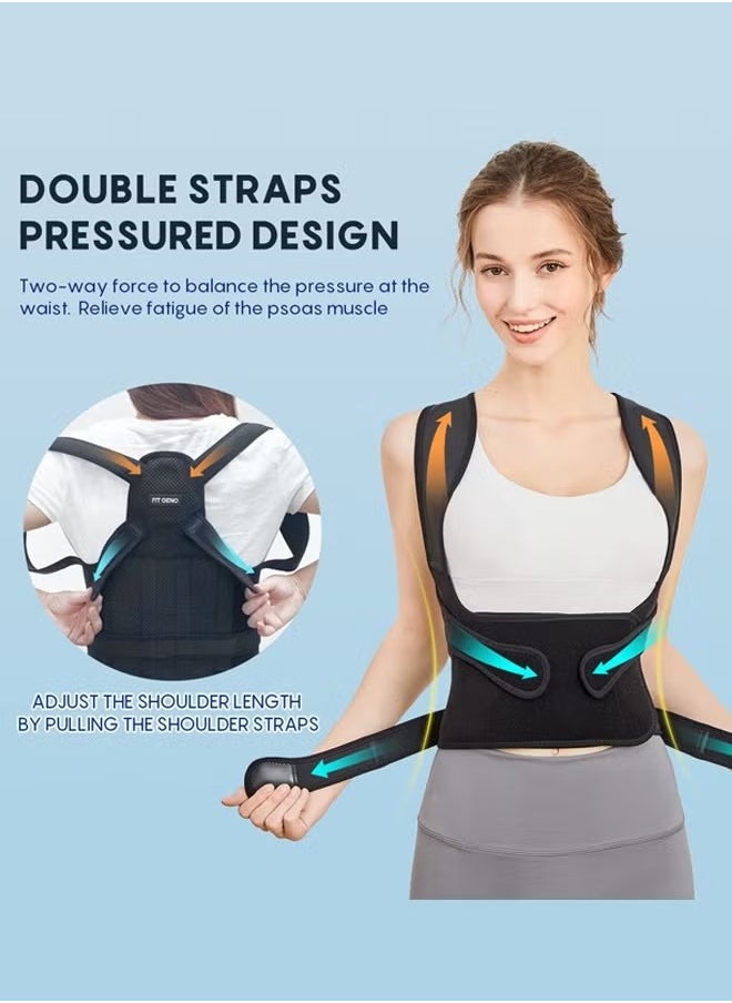 PGG - Back Brace and Posture Corrector Back Straightener Posture Corrector Scoliosis and Hunchback Correction Spine Corrector Support Back Pain Adjustable Posture Trainer (size L) - Image 1