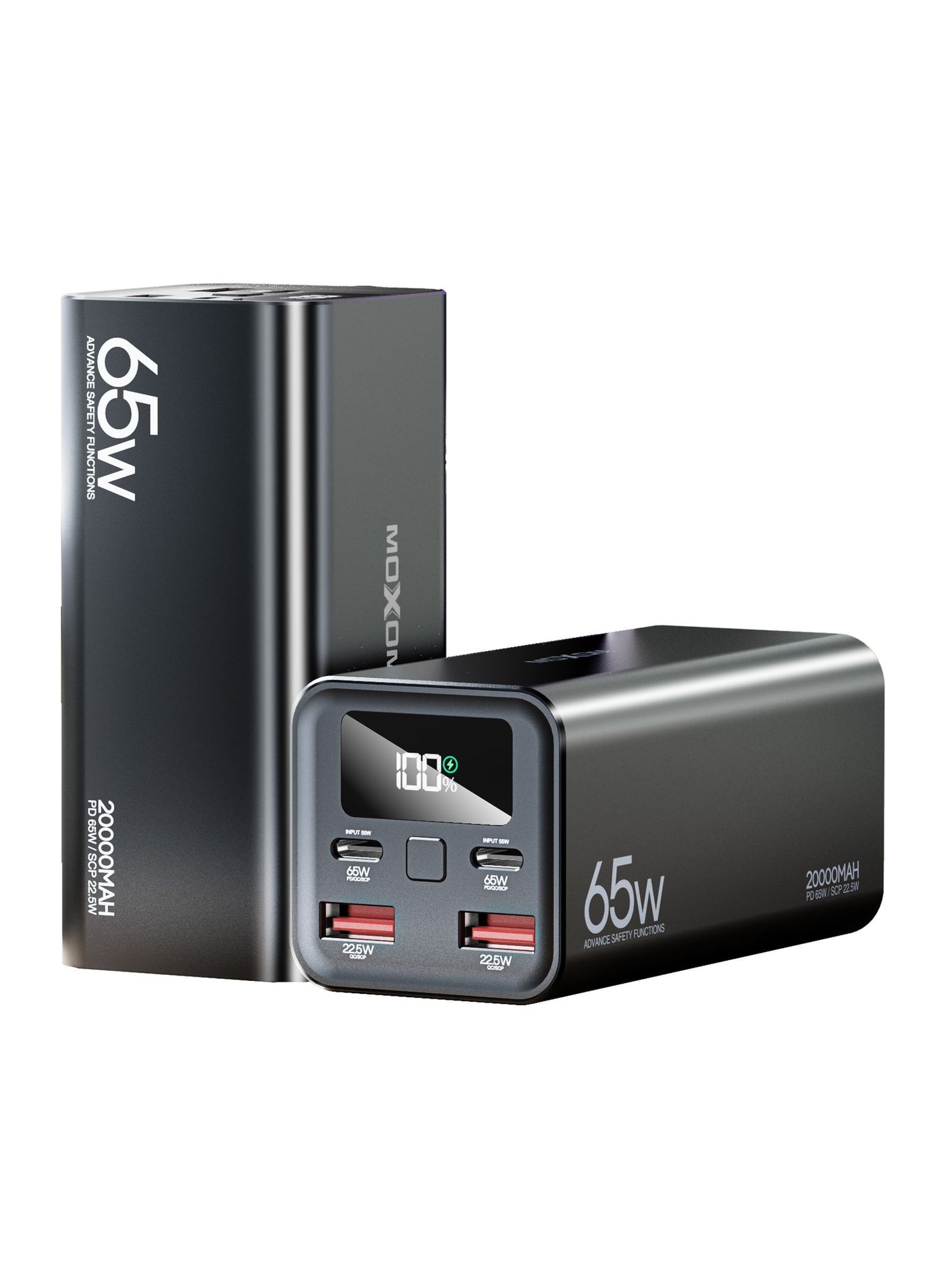 MOXOM MX-PB72 20000 mAh Portable Powerbank with 4 Output and 2 Input 65W PD + 22.5W SCP Charging