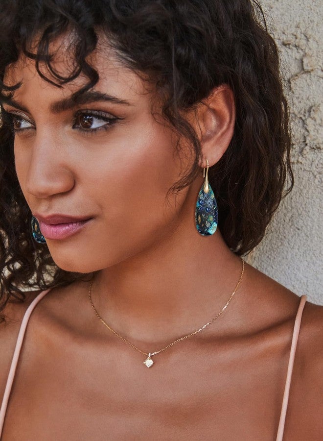 Wovanoo Natural Stone Earrings Waterdrop Stone Dangle Earrings for Women, alloy - Image 2