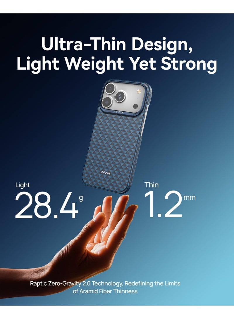 RAPTIC Aramid Skin for iPhone 17 Pro MAX Case [MagSafe] Ultra Slim 1500D Aramid Fiber cover - Profound - Image 5