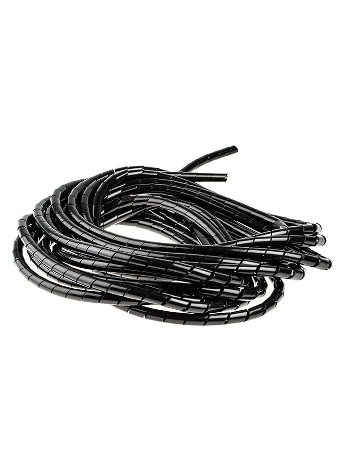 PROMASS 10mm Spiral Wire Wrap Tube Black Cable Management Length 10,20,30meters. (30mtr/98ft)  - Image 1