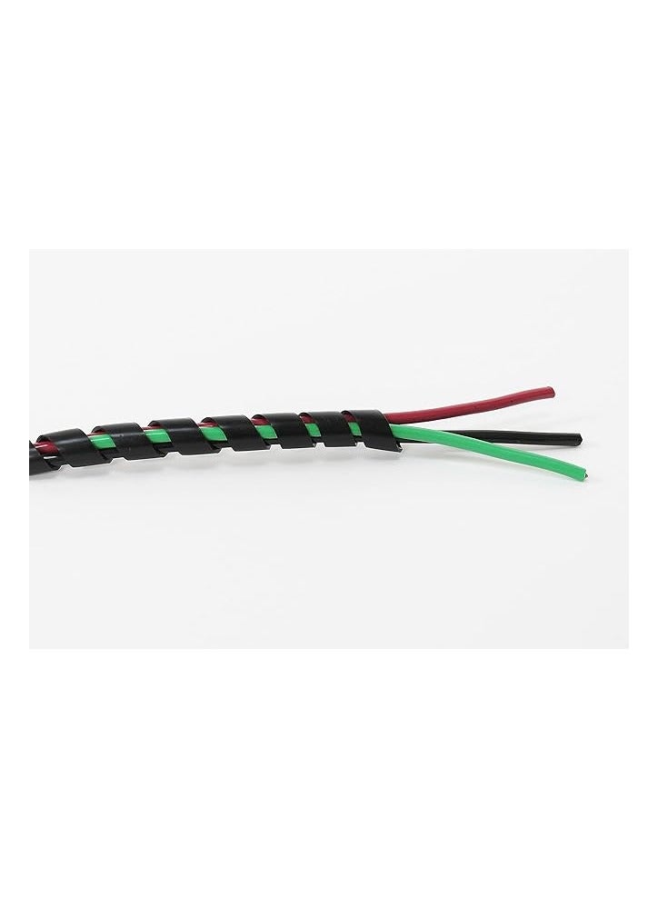 PROMASS 10mm Spiral Wire Wrap Tube Black Cable Management Length 10,20,30meters. (30mtr/98ft)  - Image 2