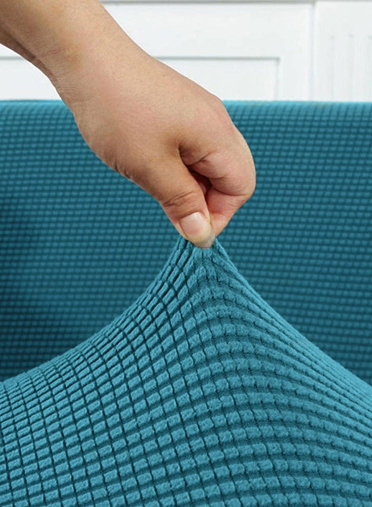 CATANES Thick Couch Covers, Sectional Sofa Stretch Slipcover Living Room Dogs Pets, Washable Durable Furniture Protector BLUE (145cm * 185cm)  - Image 2