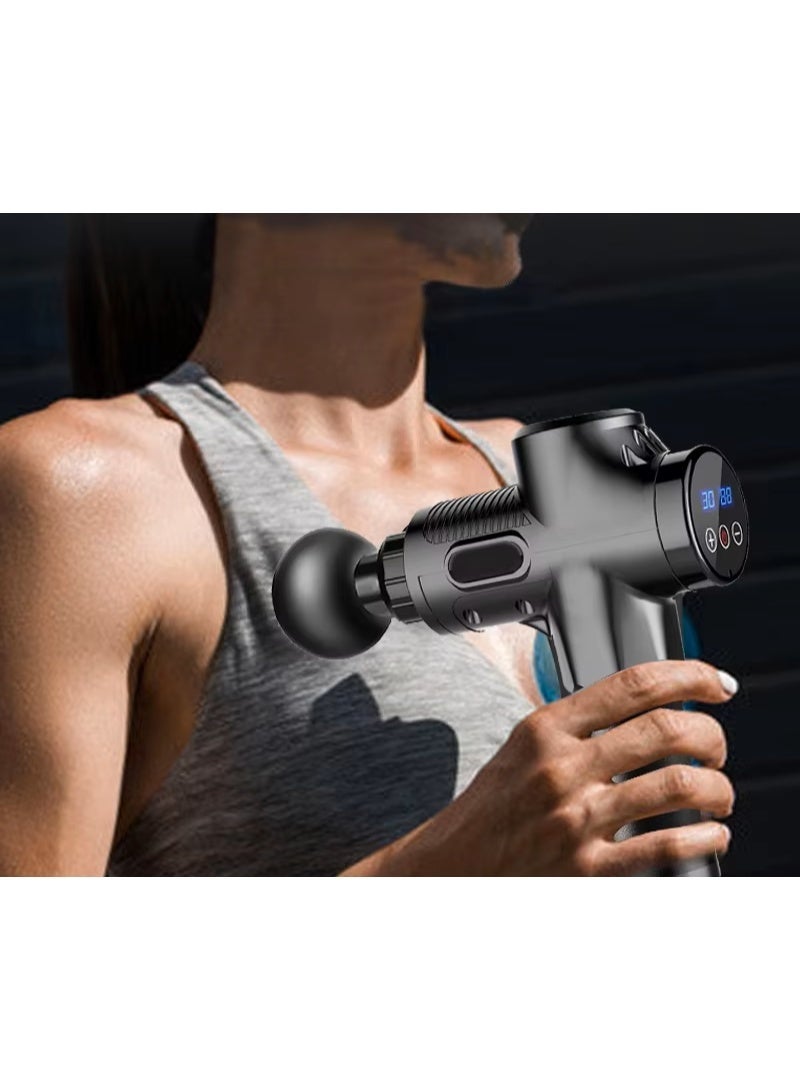 Deep Tissue Massage Gun – Gun Massage With 30 Speeds, 6 Heads – Relieves Muscle Soreness, Stiffness & Full-Body Pain – Rechargeable Handheld Massager Gun for Men & Women – Packed in Carry Case - Image 3