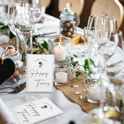 DORIS HOME 48pcs Happy Tears Tissues for Wedding, 3 Ply Wedding Tissues for Guests, Individual Facial Tissues For Your Happy Tears - Image 5