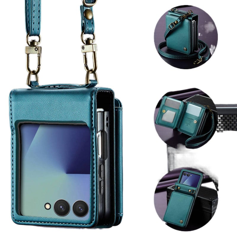 غطاء واقي | لـ Samsung Galaxy Z Flip 7 | حامل قابل للطي | بنفسجي | PC - Image 2