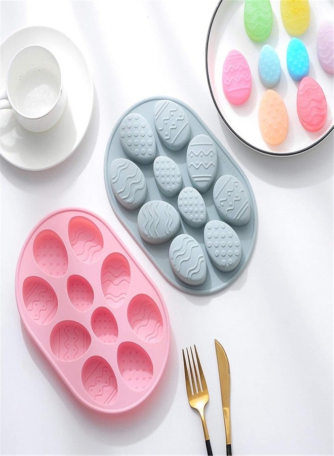 Skytail 2pc Easter Egg & Rabbit Chocolate Silicone Molds Silicone Easter Eggshell Baking Molds for Jelly Cake Bunny Egg Shaped Chocolate Molds Candy Making Pudding Dessert Easter Holiday Party Treats - Image 4