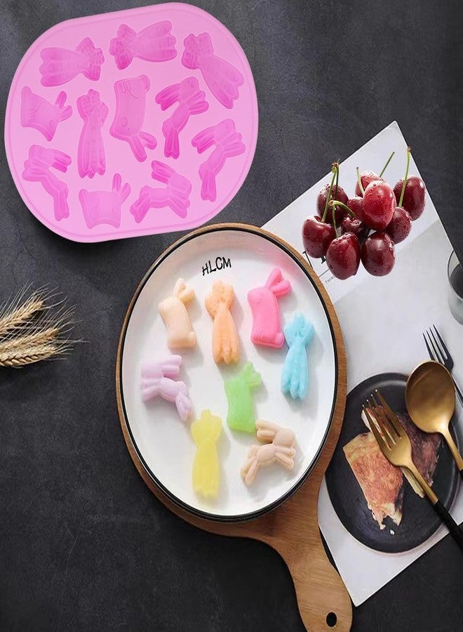 Skytail 2pc Easter Egg & Rabbit Chocolate Silicone Molds Silicone Easter Eggshell Baking Molds for Jelly Cake Bunny Egg Shaped Chocolate Molds Candy Making Pudding Dessert Easter Holiday Party Treats - Image 3