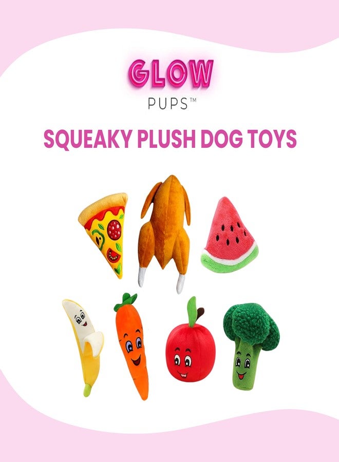 Glow Pups Dog Toy, Plush Squeaky Tomato Dog Chew Toy for Interactive Play, Durable Cotton Construction, Promotes Mental Stimulation and Reduces Stress, 5.75"x6", Red - Image 5