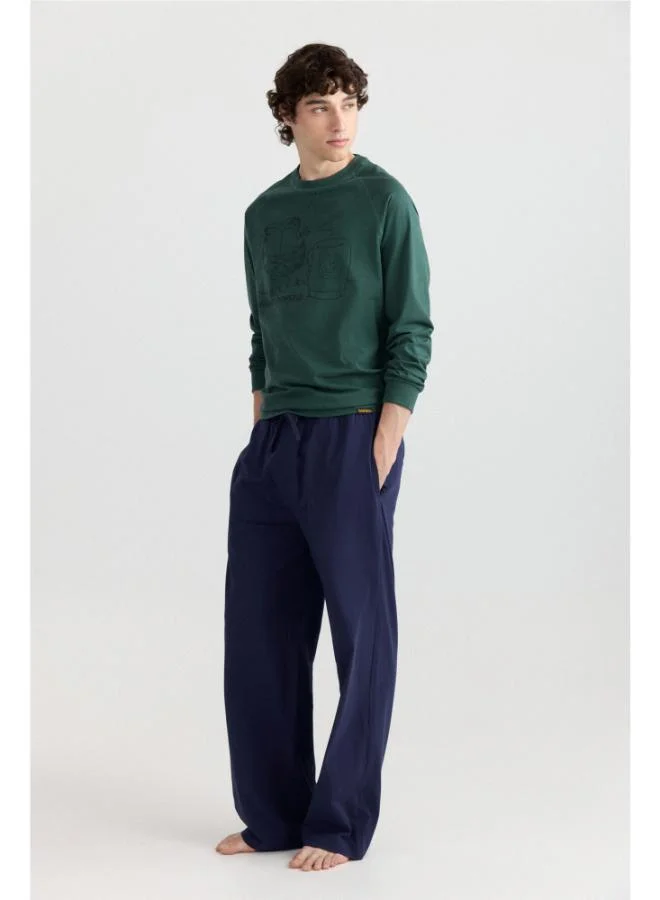 Garfield long pyjamas with plaid trousers