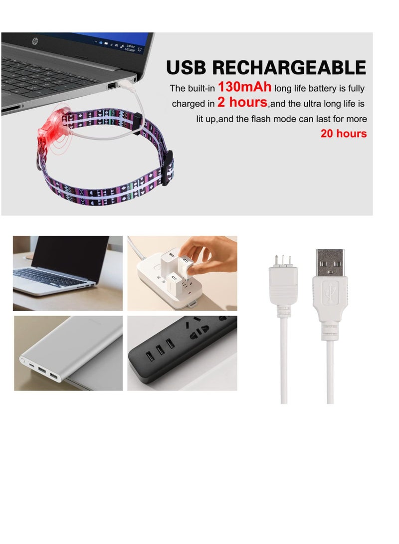 Excefore Dog Light Up Collar, USB Rechargeable Waterproof LED Flashing Dog Collar, Adjustable Flashing Dog Collar for Small Medium Large Dog - Image 3