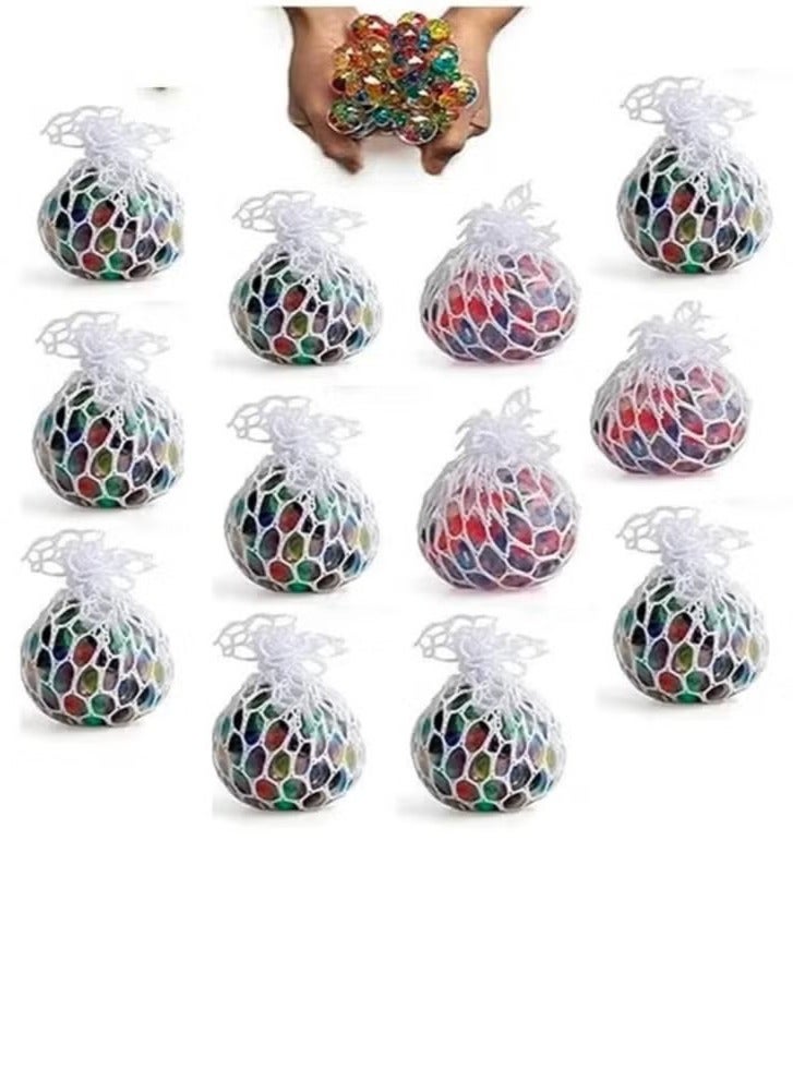 12-Piece Squishy Mesh Balls Used For Acupressure Therapy Stress Reliever 25.6x20.3x6.3cm - Image 1