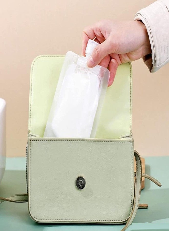 Wrixty 3Pcs Travel Size Plastic Refillable Pouches Empty Squeeze Bag Reusable Toiletry Pouch Containers Stand Up Pouch with Spout for Liquid Cosmetic/Lotion/Shampoo/Face Wash - Image 3