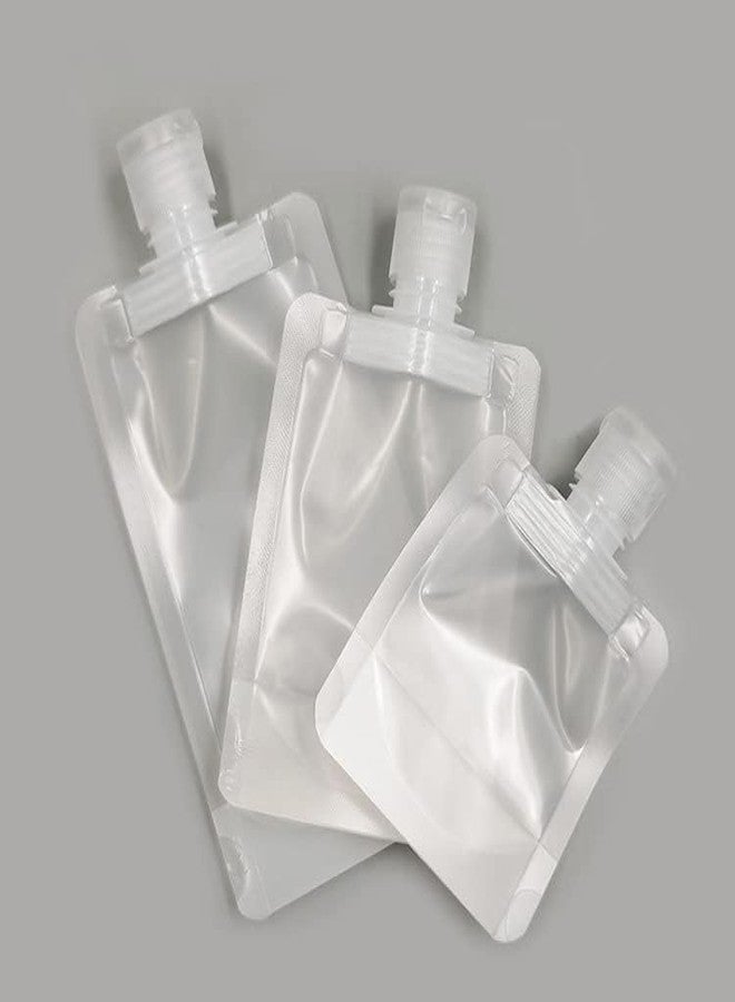 Wrixty 3Pcs Travel Size Plastic Refillable Pouches Empty Squeeze Bag Reusable Toiletry Pouch Containers Stand Up Pouch with Spout for Liquid Cosmetic/Lotion/Shampoo/Face Wash - Image 4