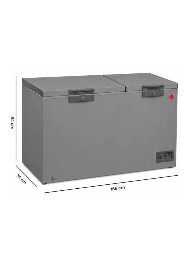 HOOVER 643L Gross Capacity - Double Door Low Frost Chest Freezer, High Energy Efficiency Cooling System, Adjustable Temperature, Silent Operation, Grey Finish, 1 Year Warranty – HCF-K643-GR 643 L 2400 W HCF-K643-GR Grey - Image 4