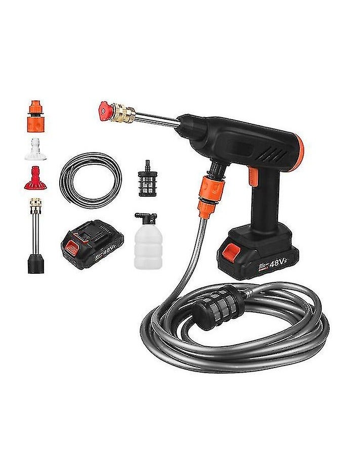 Portable Powerful High Pressure Dual Battery Cordless Water Jet Foam Gun Car Washer - Image 1