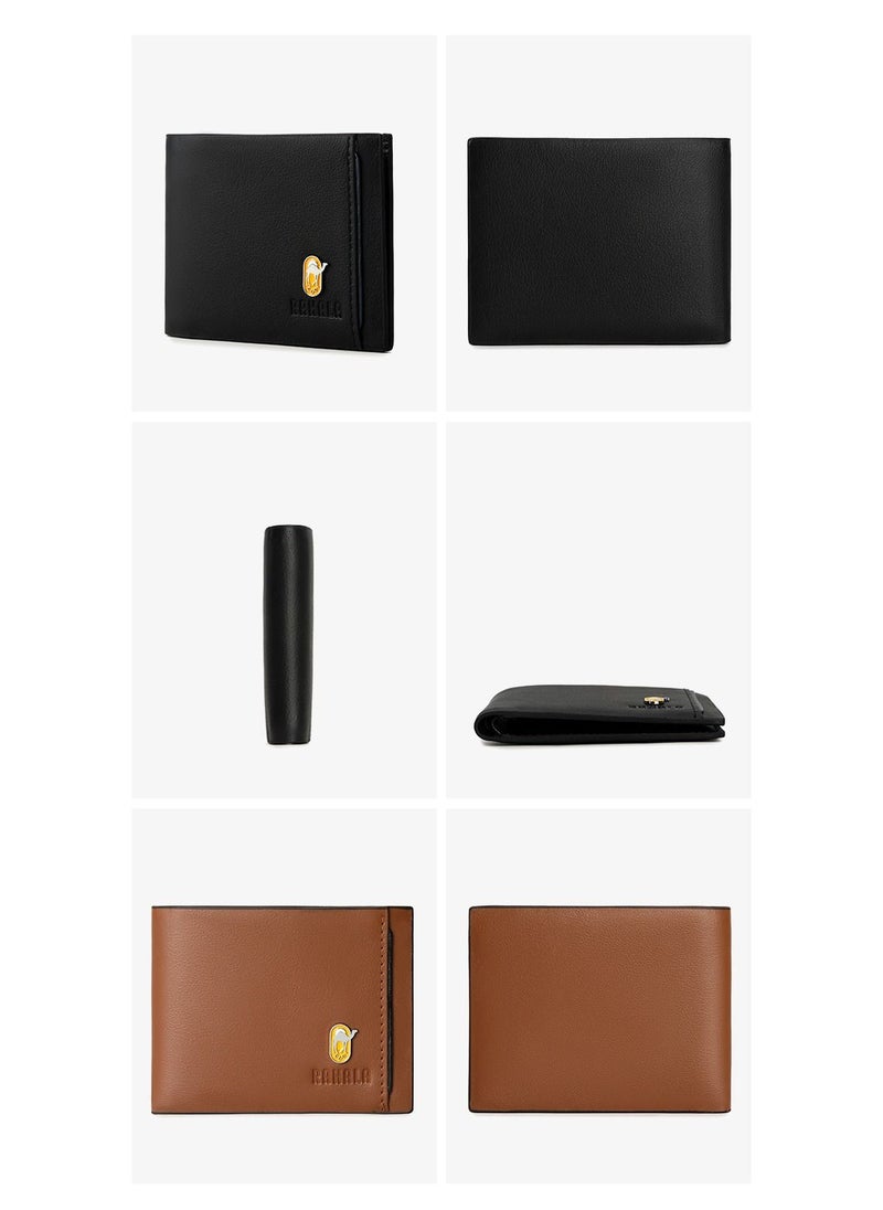 RAHALA RA105 Genuine Leather Multiple Card Slots Casual Bifold Wallet - Brown  - Image 5