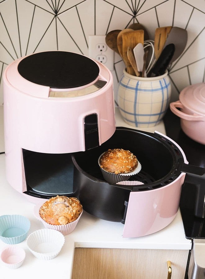 The Silicone Kitchen قوالب خبز سيليكون قابلة لإعادة الاستخدام من ذا سيليكون كيتشن، بطانات سيليكون للكب كيك، خالية من مادة BPA، عادية، عبوة من 24 قطعة، وردي، رمادي، أزرق - Image 5