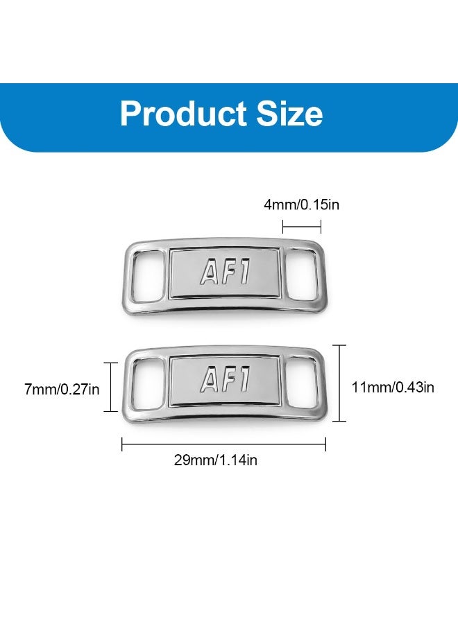 موردلي 10 قطع من أربطة الأحذية المعدنية، أبازيم، أحذية رياضية للأطفال والكبار، إكسسوارات تزيين أربطة الأحذية "اصنعها بنفسك" - Image 4