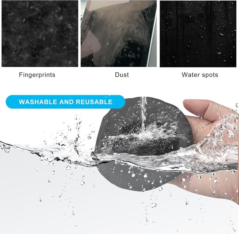 Ohleats منظف شاشة السيارة من Ohleats، وسادة تنظيف شاشة السيارة المثلثة الشكل 4.72×3.93 بوصة المصنوعة من الألياف الدقيقة، قطعة قماش قابلة للطي لتنظيف الشاشات التي تعمل باللمس لشاشات LCD في لوحة القيادة، ملحقات السيارة الداخلية - Image 4