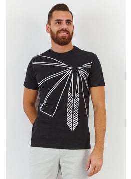 JOHN RICHMOND Men Sportswear Fit Graphic T-shirt, Black Combo  - Image 1