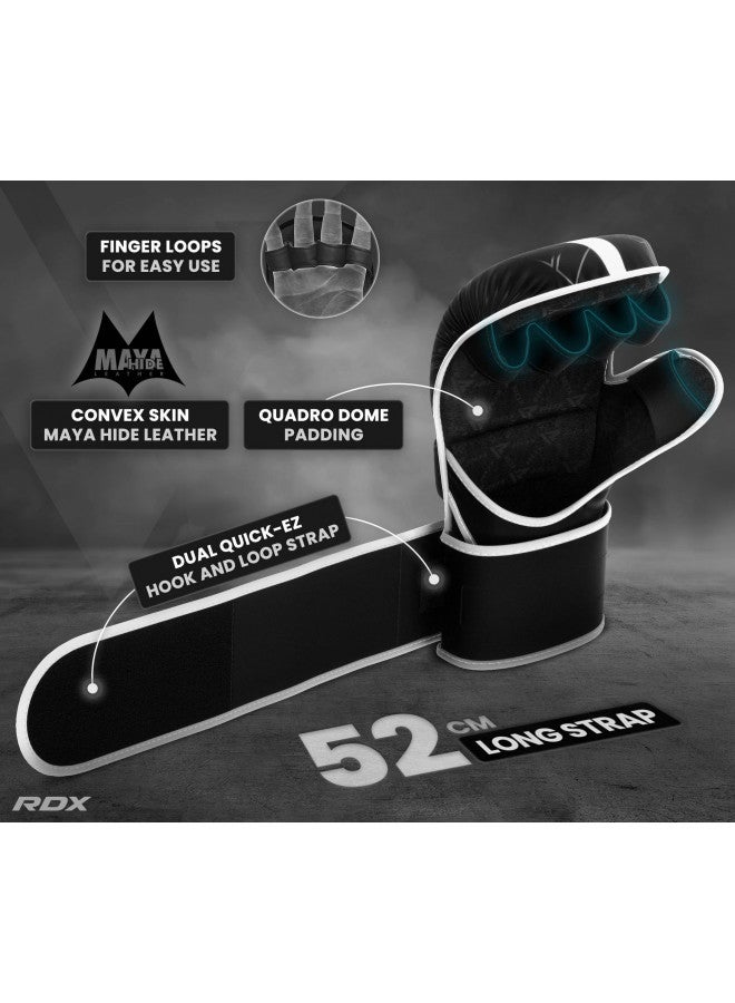 Rdx قفازات RDX MMA للملاكمة والتدريب، قفازات فنون القتال المفتوحة للرجال والنساء، دعم المعصم من جلد مايا، قفازات قتال في cage، رياضات القتال، تدريب الملاكمة، موياي تاي، حقيبة الضرب، كيك بوكسينغ - Image 3
