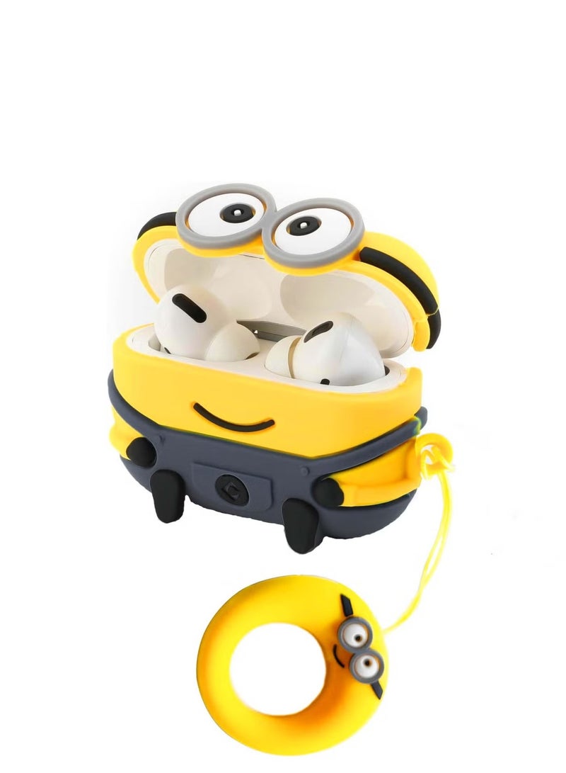 Case Soft Silicone Shockproof Cover for Apple Airpods 4 New 3D Cute Cartoon Creative Fun Case Skin with Keychain Design  - Image 1