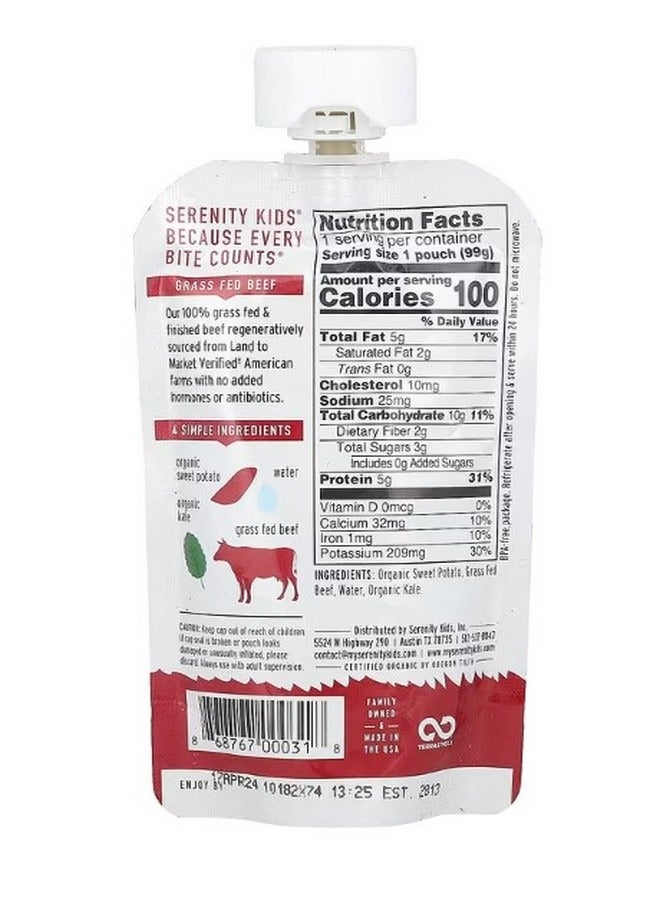 SERENITY KIDS Beef with Organic Kale and Sweet Potato 6 Months 3.5 oz 99 g - Image 2