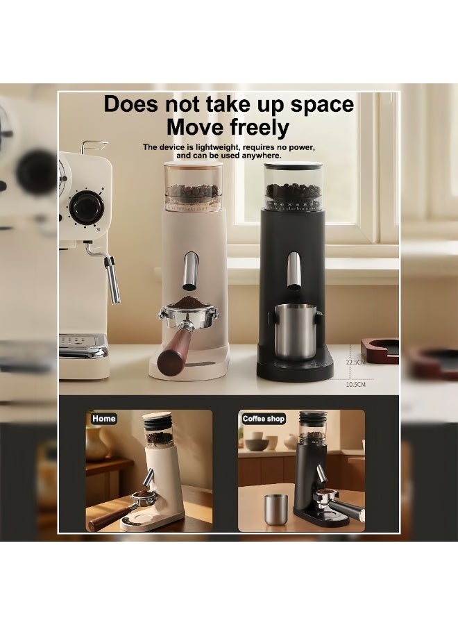 ET-LIFE Portable Coffee Grinder, Fully Automatic, 80g Bean+50g Powder Capacity, 60 Level, 2600mh Battery, CG-0903 Beige - Image 2
