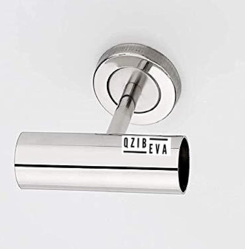 QZIBEVA Pack 1 Pcs Steel Curtain Rod Jointer Connector Bracket Support Silver for 1 Inch Rods Ceiling Wall Support Product Code CST5 - Image 3