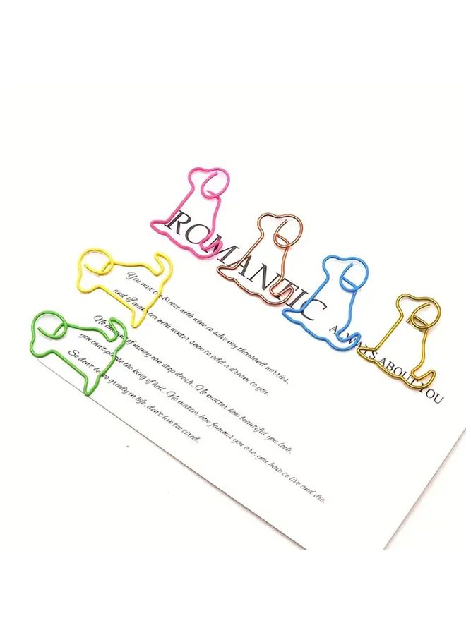 30pcs Color Coded Dog Breed Metal Paper Clips For School Office Supplies Gift - Image 5