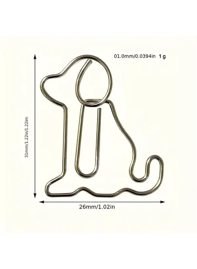 30pcs Color Coded Dog Breed Metal Paper Clips For School Office Supplies Gift - Image 2