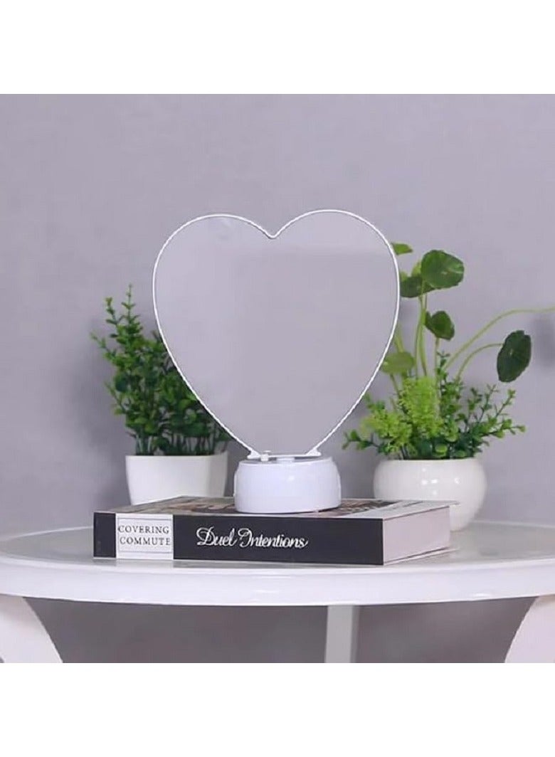 مراة سحرية مضيئة - مع برواز ليد - مثالية لاضافة لمسة عصرية لديكور المنزل - تصميم علي شكل قلب مراة سحرية مضيئة - مع برواز ليد - مثالية لاضافة لمسة عصرية لديكور المنزل - تصميم علي شكل قلب - Image 4