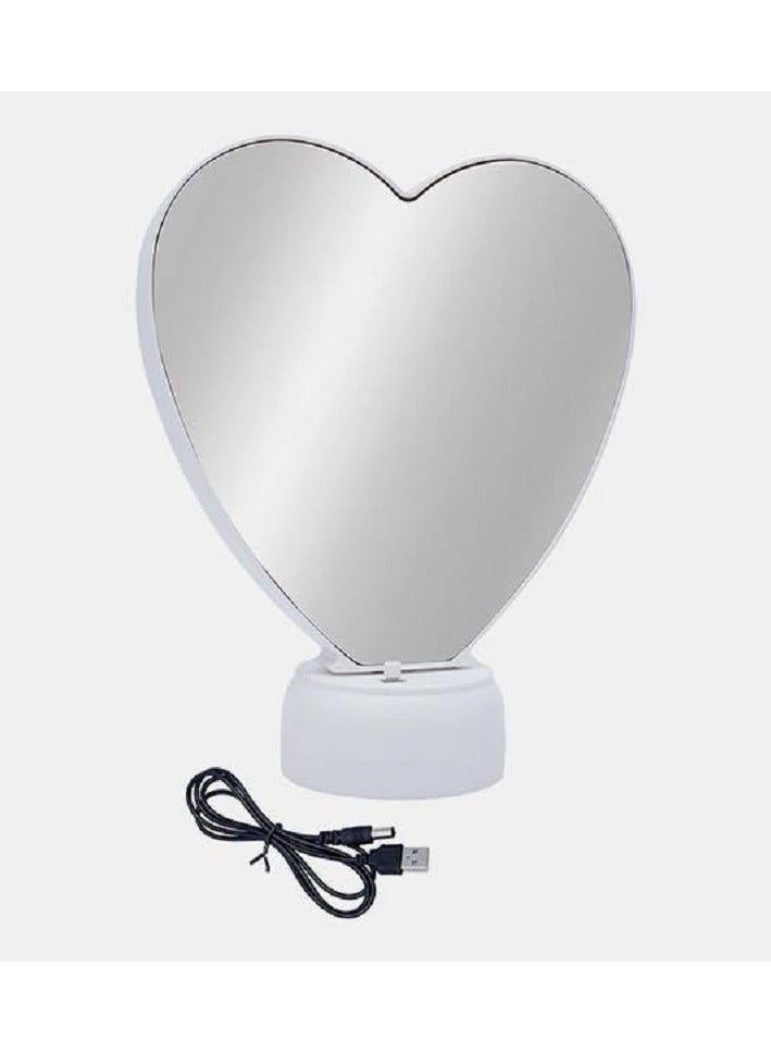 مراة سحرية مضيئة - مع برواز ليد - مثالية لاضافة لمسة عصرية لديكور المنزل - تصميم علي شكل قلب مراة سحرية مضيئة - مع برواز ليد - مثالية لاضافة لمسة عصرية لديكور المنزل - تصميم علي شكل قلب - Image 5