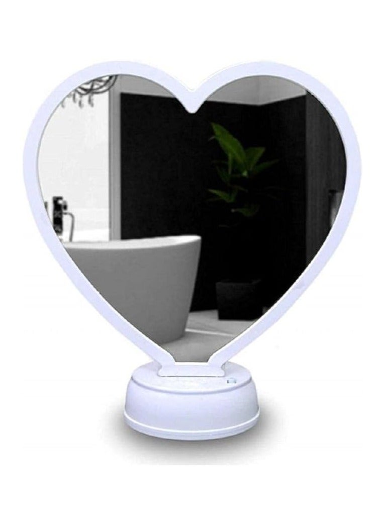 مراة سحرية مضيئة - مع برواز ليد - مثالية لاضافة لمسة عصرية لديكور المنزل - تصميم علي شكل قلب مراة سحرية مضيئة - مع برواز ليد - مثالية لاضافة لمسة عصرية لديكور المنزل - تصميم علي شكل قلب - Image 1