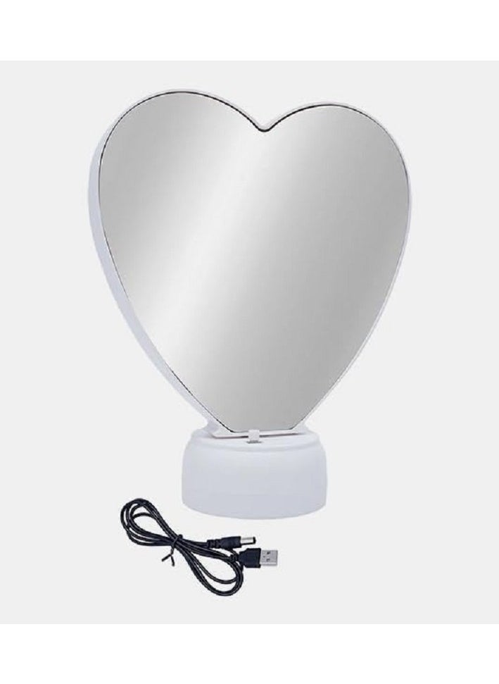 Generic Luminous magic mirror - with LED frame - a new touch to home decor - heart-shaped design  - Image 4
