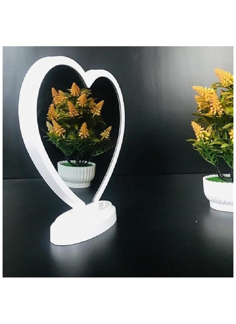 Generic Luminous magic mirror - with LED frame - a new touch to home decor - heart-shaped design  - Image 2