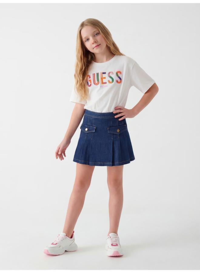 GUESS Youth Denim Mini Skirt - Image 4