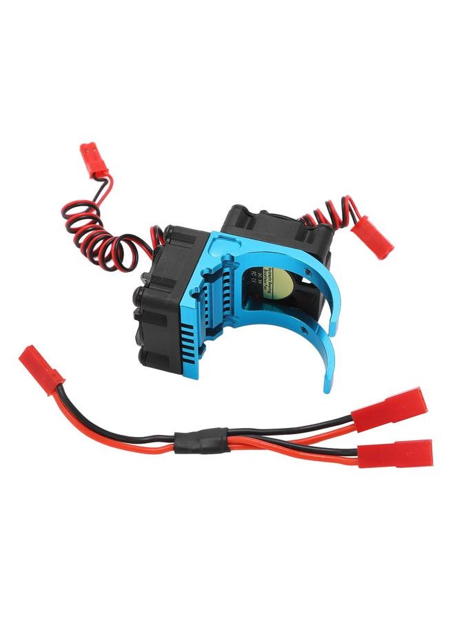 Thoraya RC Motor Heatsink Cooling Fan with Dual Fans For 550 3650 3660 3670 3674 Motor 36mm Diameter Blue  - Image 1