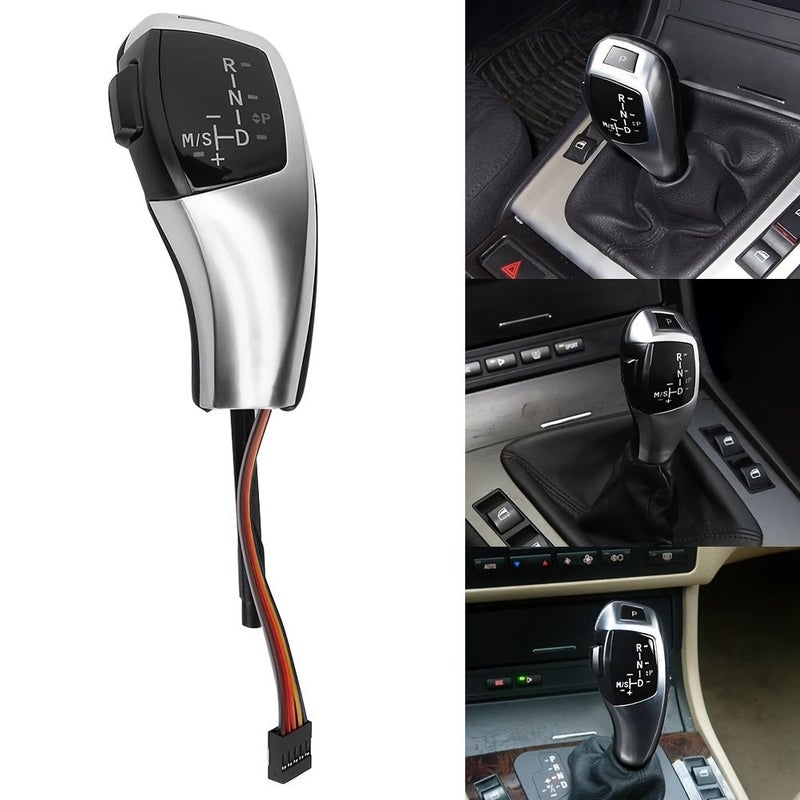 طقم مقبض ناقل الحركة الفضي لسيارة BMW F30 (مقود يسار) أوتوماتيكي E90 E92 E84 E89 - Image 4